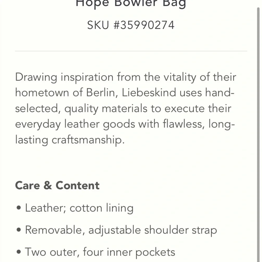 Liebeskind satchel Hope Bowler Bag - Picture 12 of 12